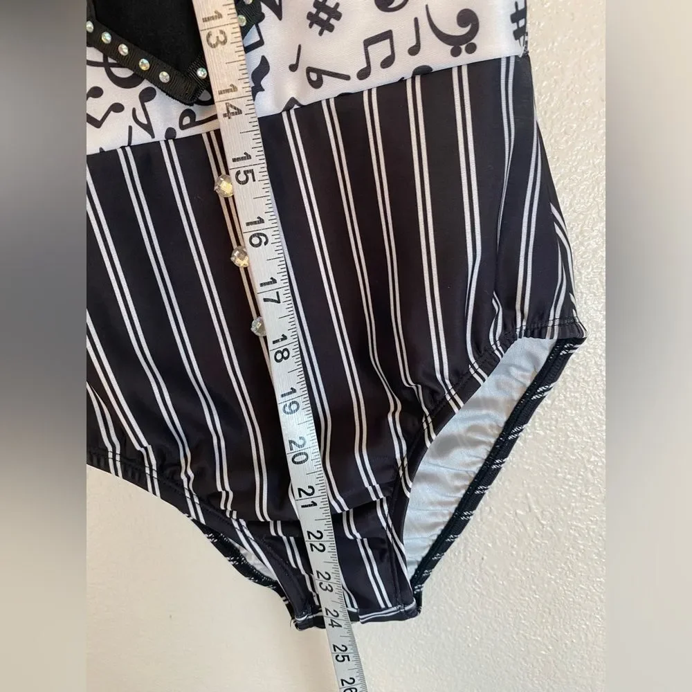Glamour solo dance costume MUSIC IS IN MY SOUL GCR-099 note leotard SA adult